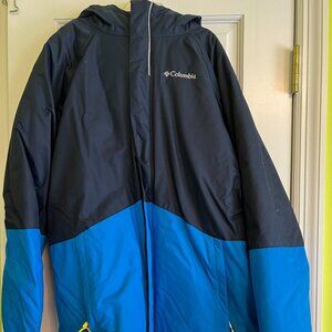 Columbia Omni-Tech Blue Two Tone Boys' Winter Jacket Waterproof
